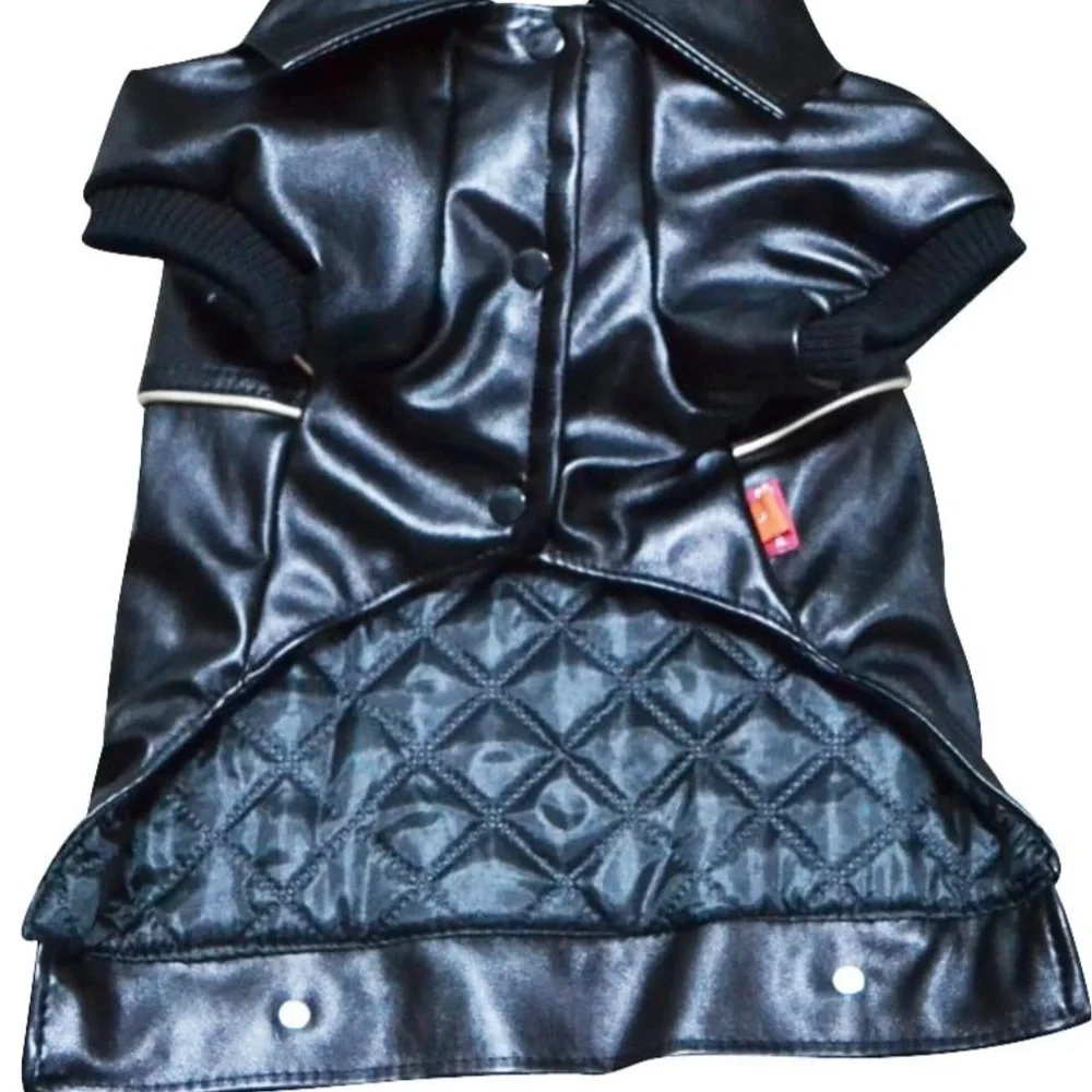 Dog Vest Biker Buddy Black Dawg Jacket with Eagle Patch BRAND NEW   Size Medium